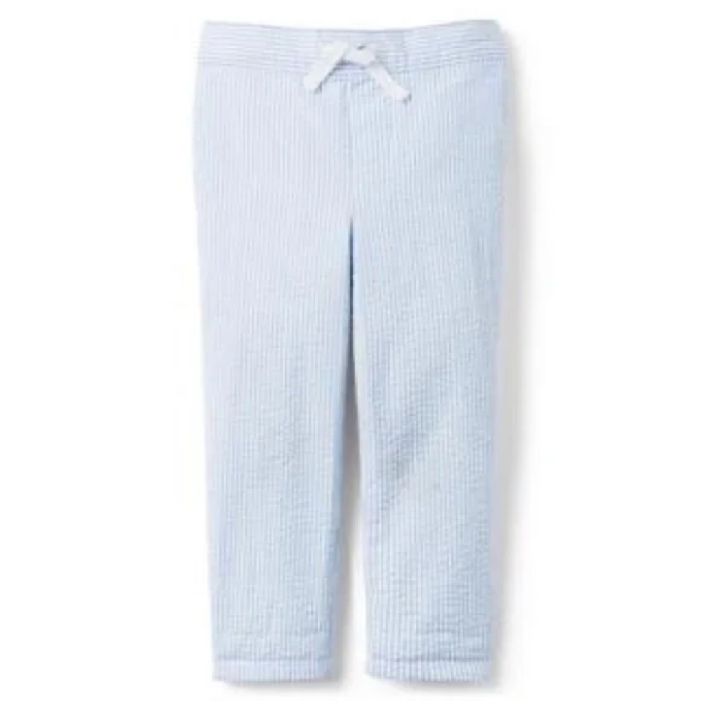Janie and Jack Sky Blue Stripe Seersucker Jogger Pant Size 2T